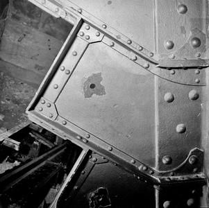 857212 Detail van de ijzeren trapconstructie in het kantoor van de Levensverzekeringsmaatschappij De Utrecht (Leidseweg ...